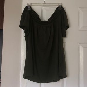 old navy green off the shoulder top sz xl